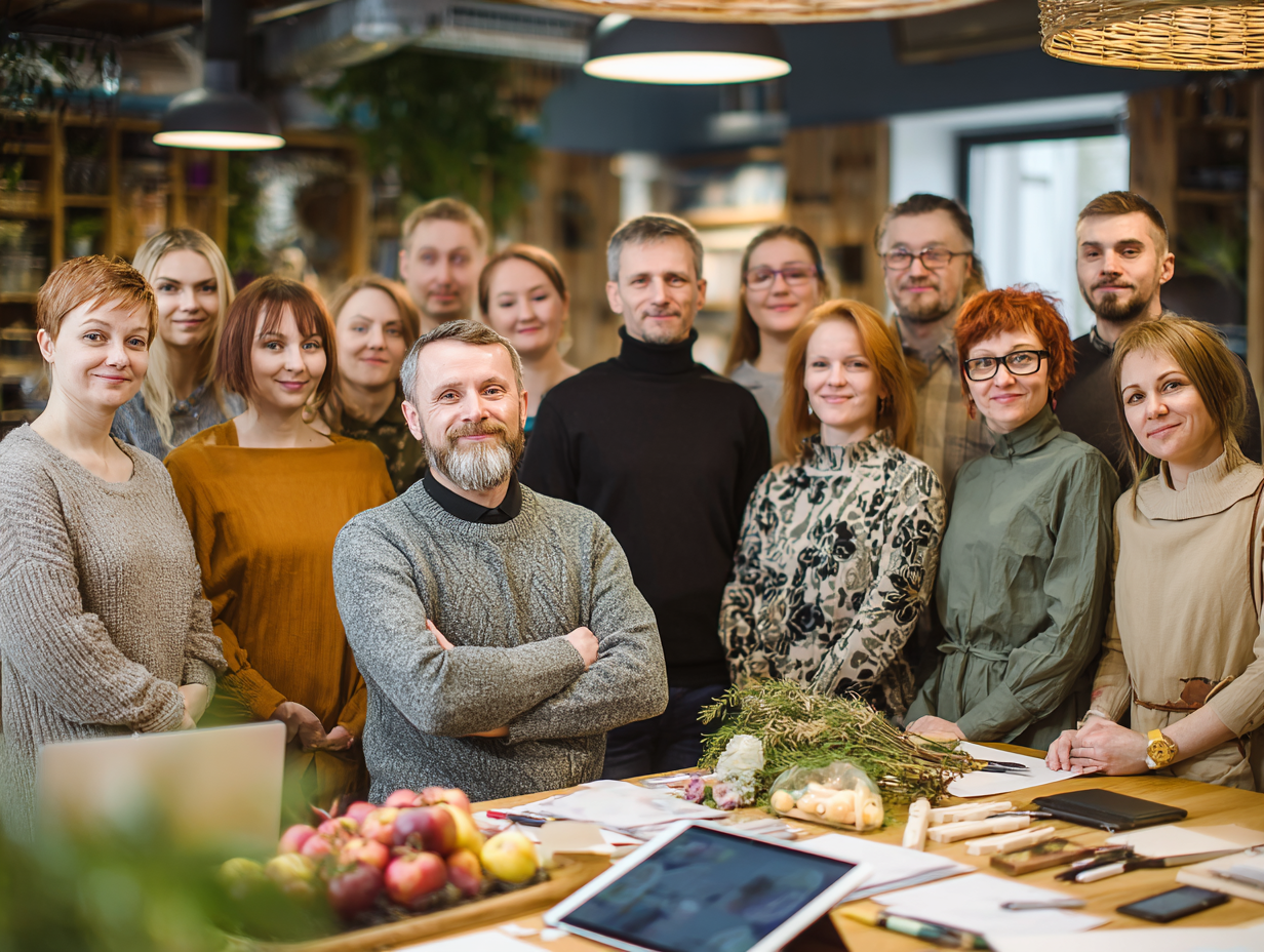 Збалансований сімейний стіл з різноманітними стравами
